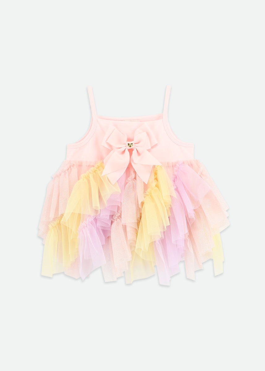Adva Multi Colour Tulle Top Pink/Multi – Angel's Face