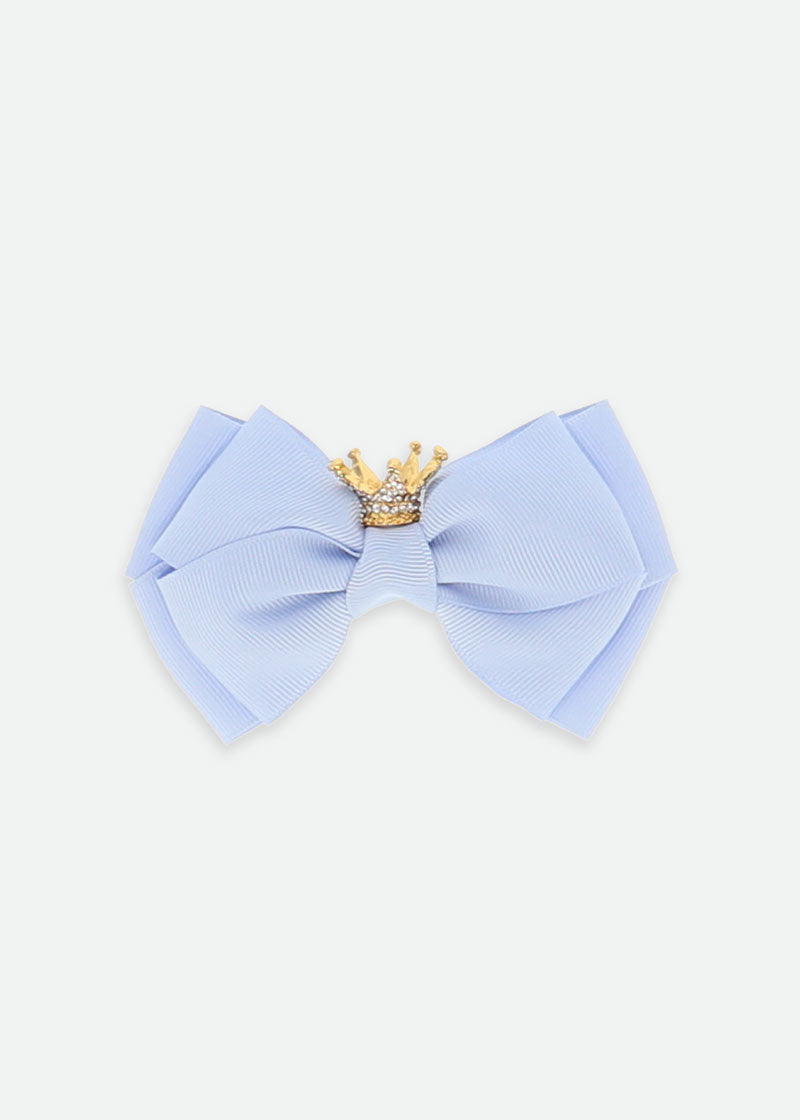 Crown Big Bow Pale Blue