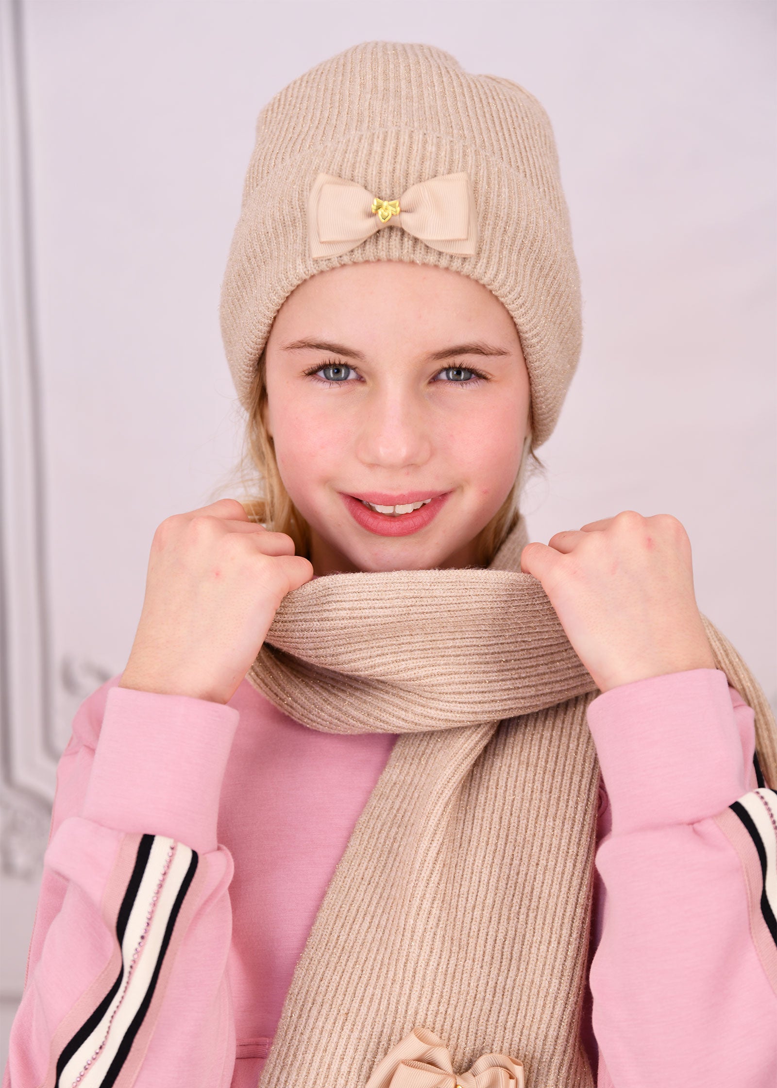 Bianca Ribbed Beanie Hat Sand