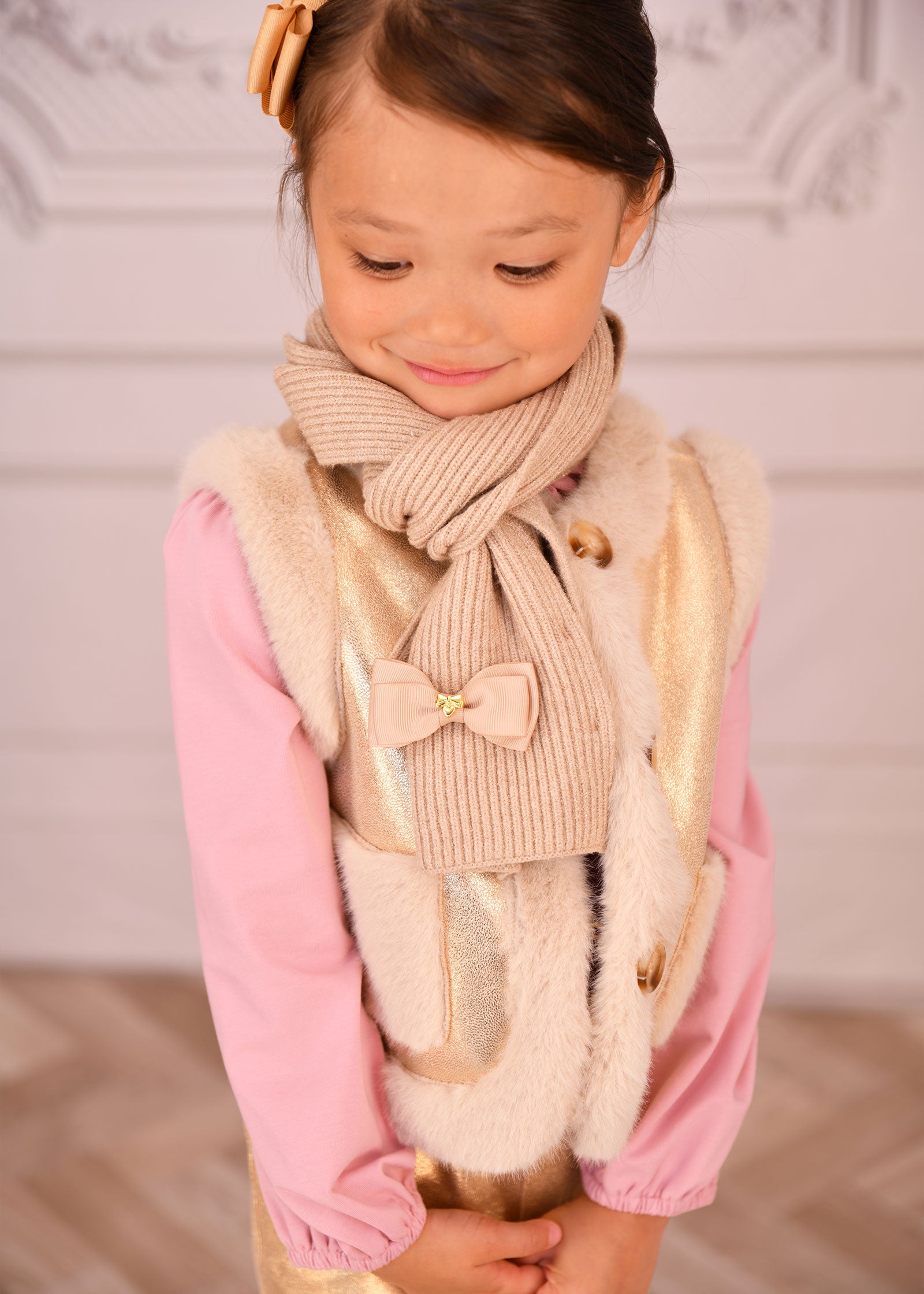 Bianca Ribbed Scarf Sand