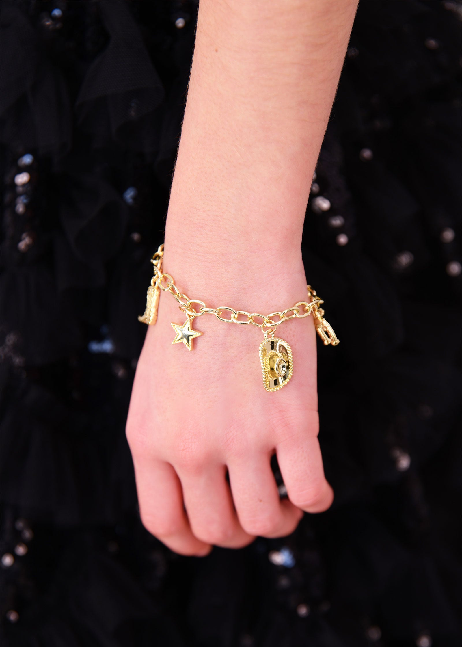Cowgirl Charm Bracelet Gold