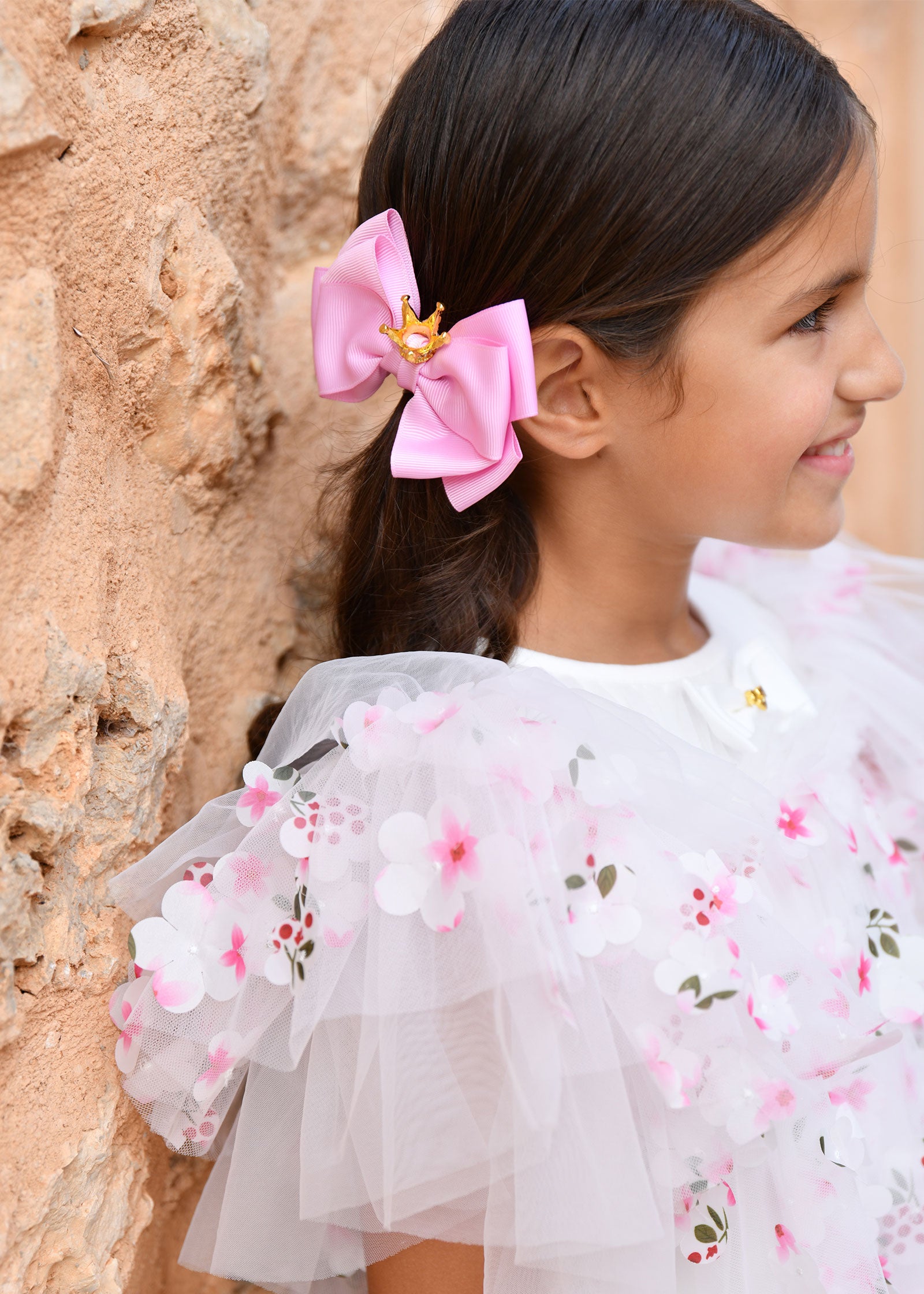 Crown Big Bow Tulip Pink