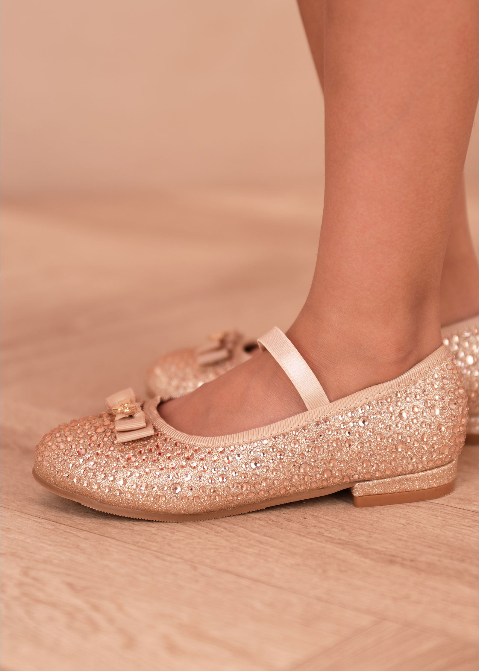 Dahlia Crystal Pump Gold