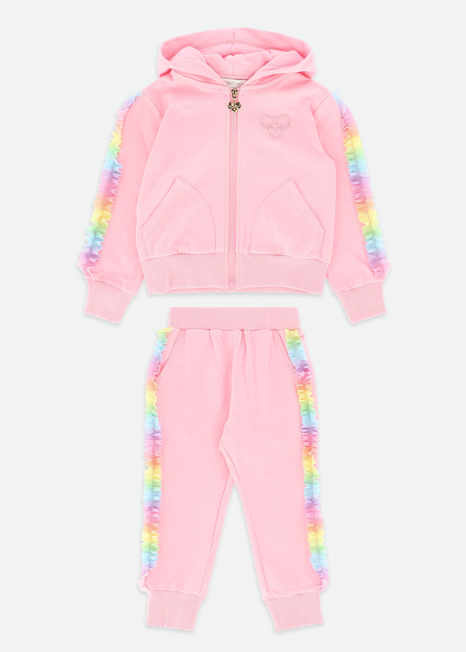 Estella Rainbow Trim Tracksuit Fairy Pink