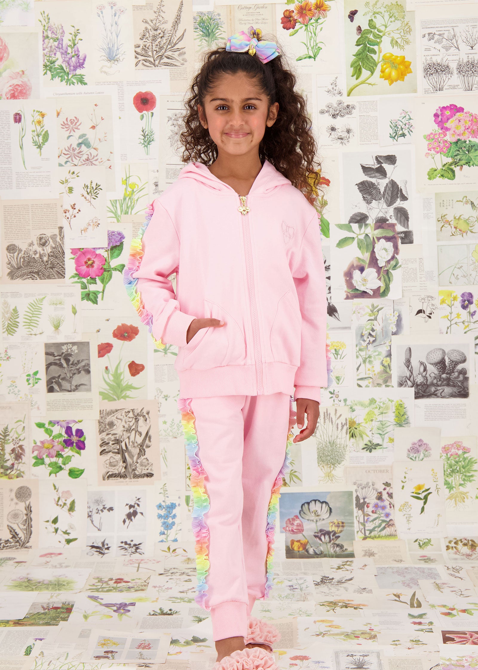 Estella Rainbow Trim Tracksuit Fairy Pink