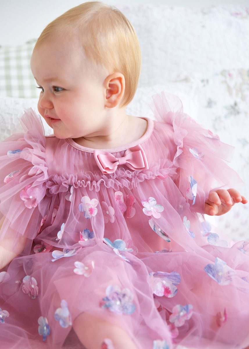 Marlowe Baby Petal Tulle Dress Lilac Rose – Angel's Face