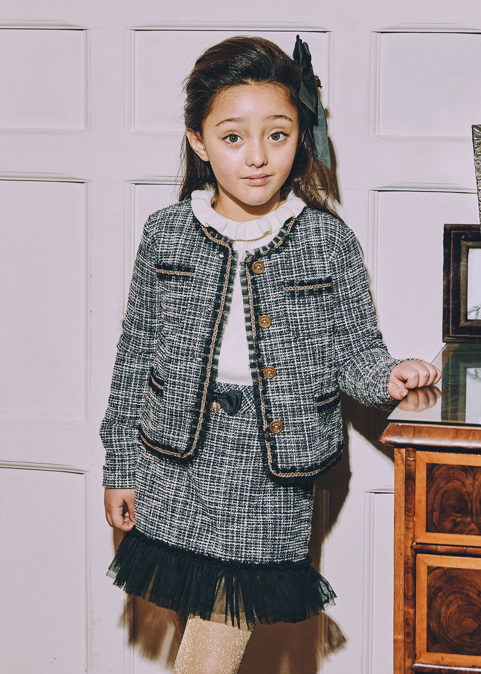 Marylou Jacket & Skirt Set Black