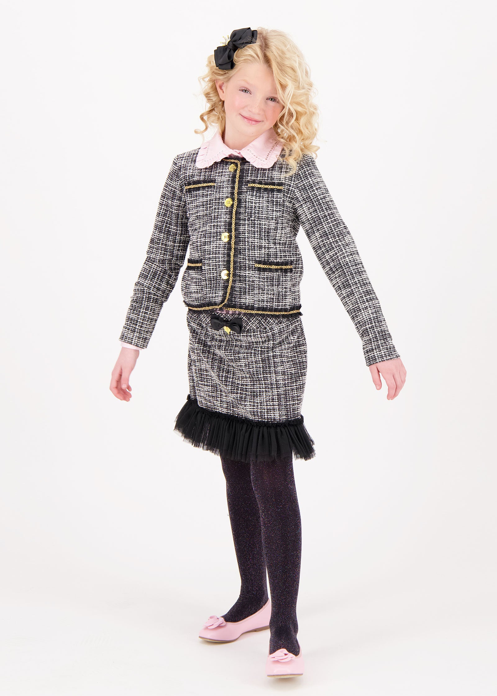 Marylou Jacket & Skirt Set Black