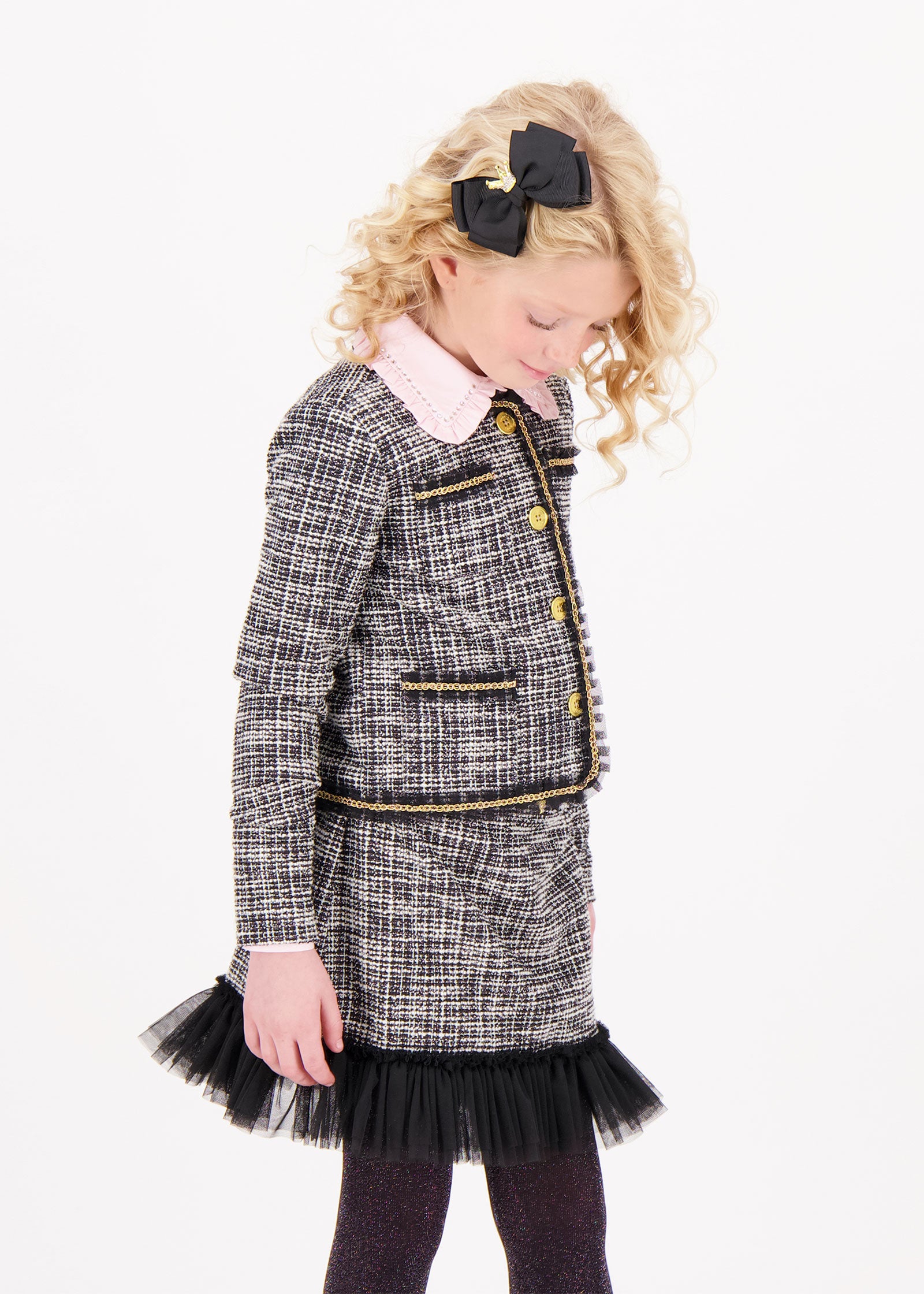 Marylou Jacket & Skirt Set Black