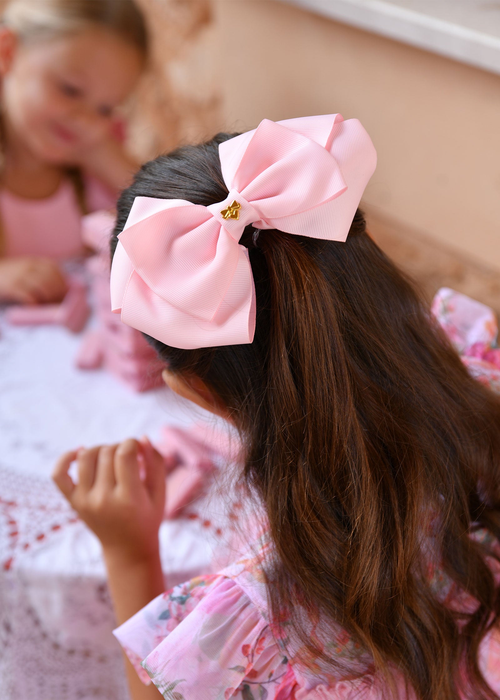 Mega Hair Bow Pale Pink