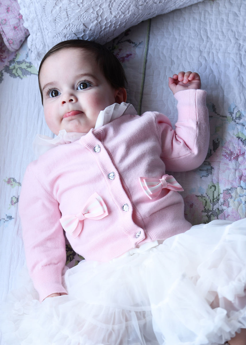 Nicolette Baby Cardigan Pale Pink