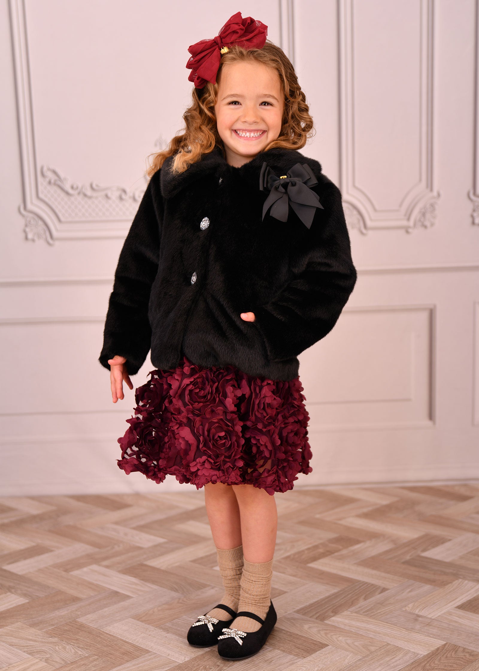 Nola Fur Jacket Black