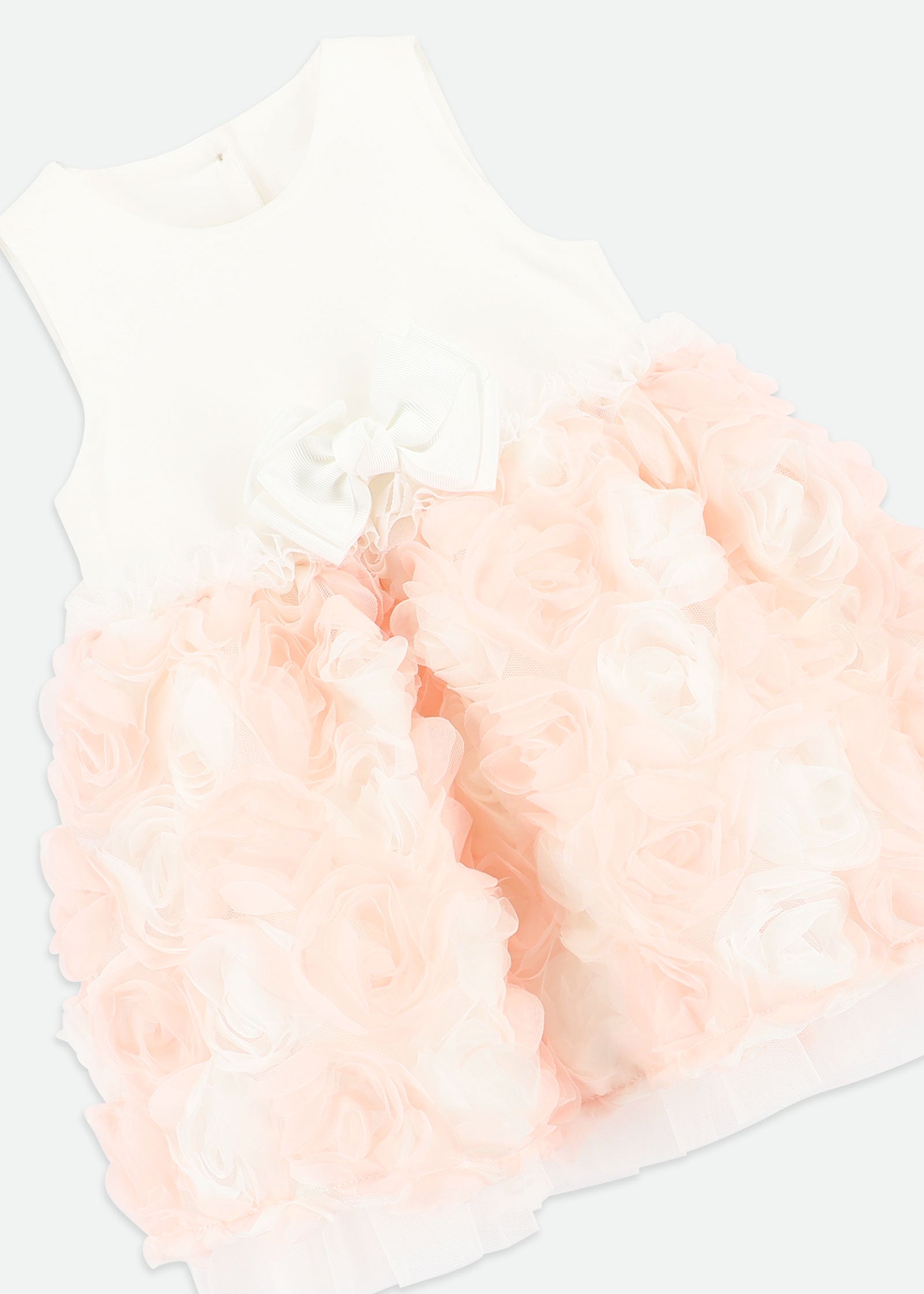 ReeRee 3D Roses Baby Dress Snowdrop/Pink