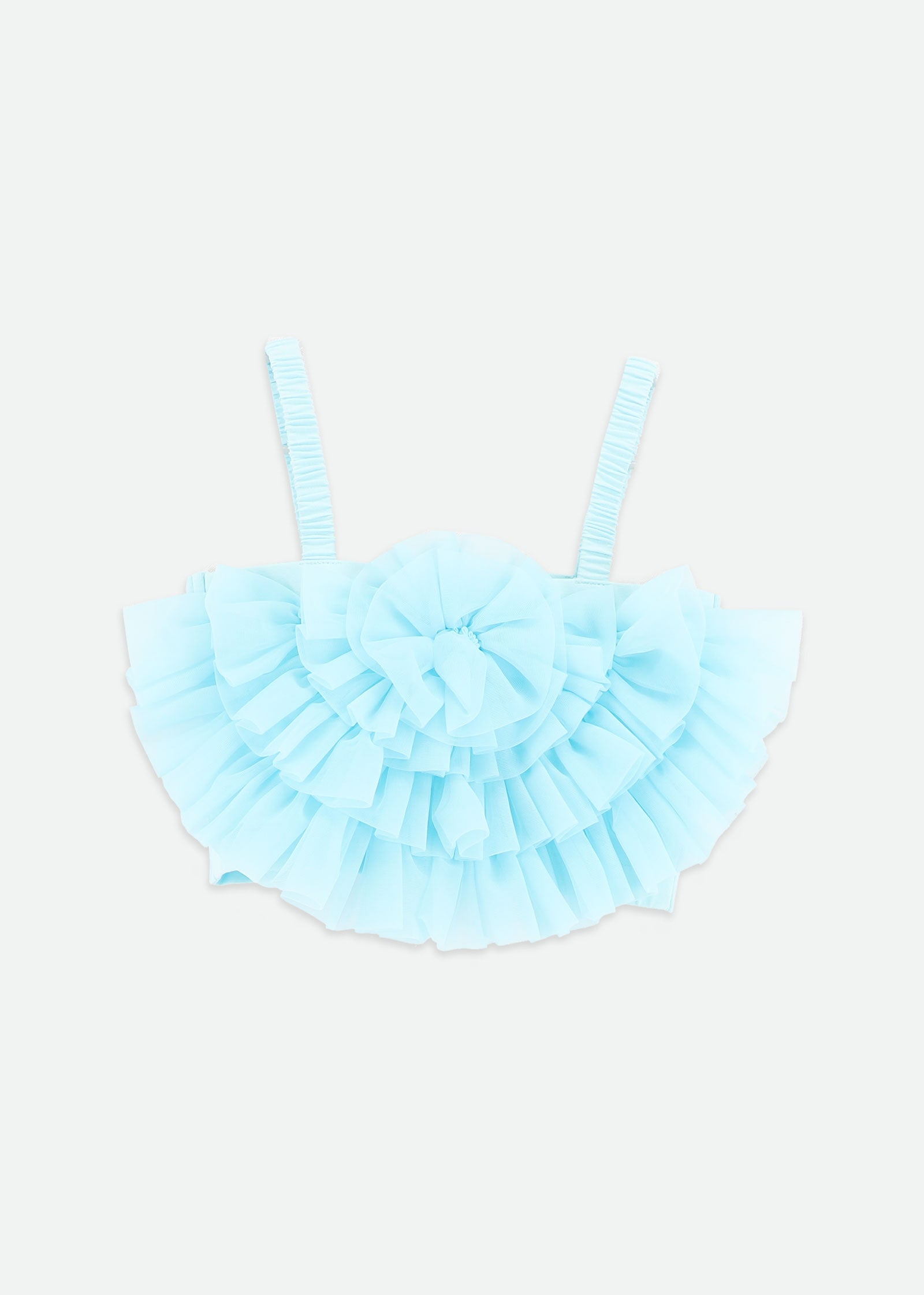 Rosetta Tulle Top Aqua
