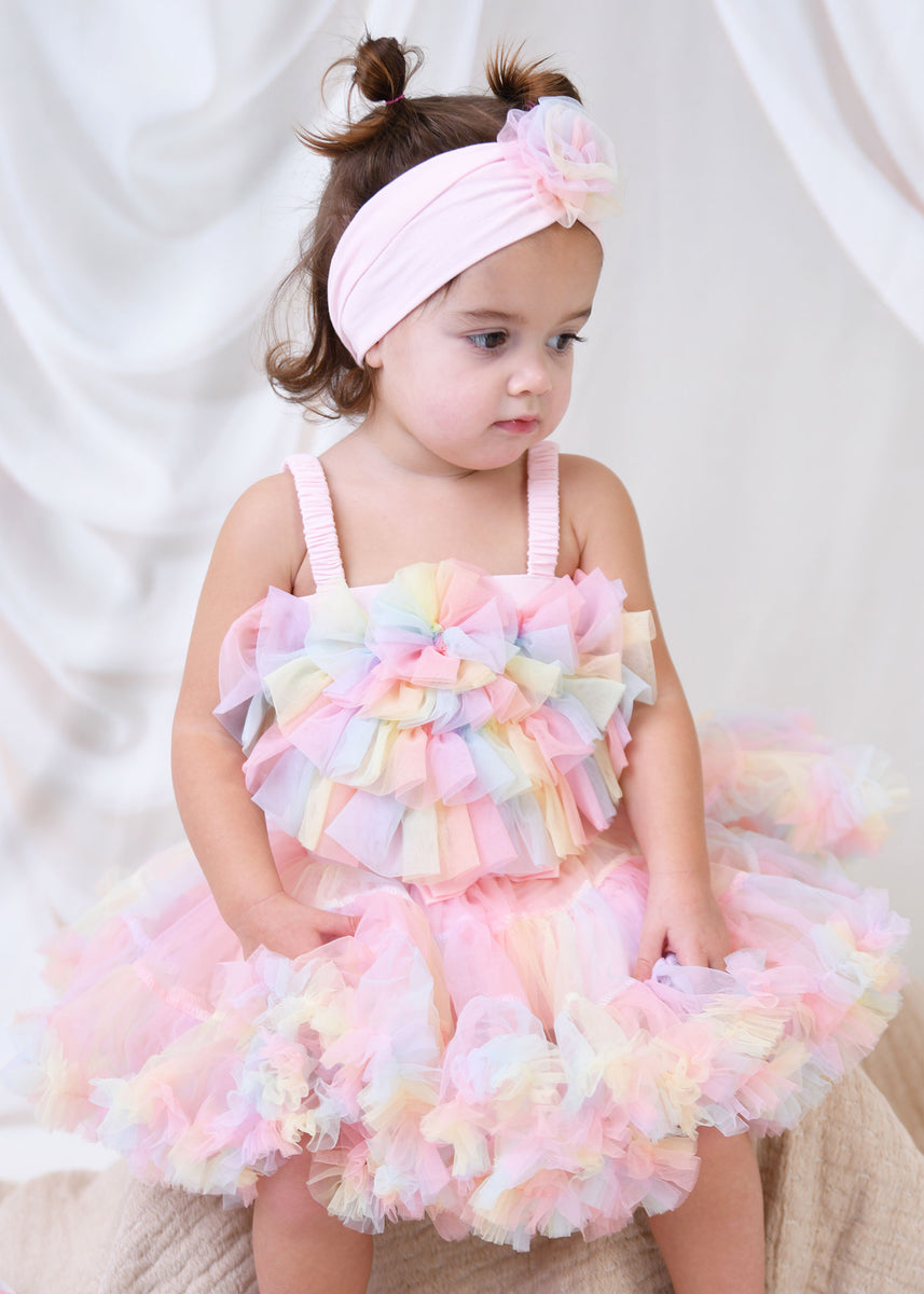 Kitty Baby Tutu Skirt Rainbow