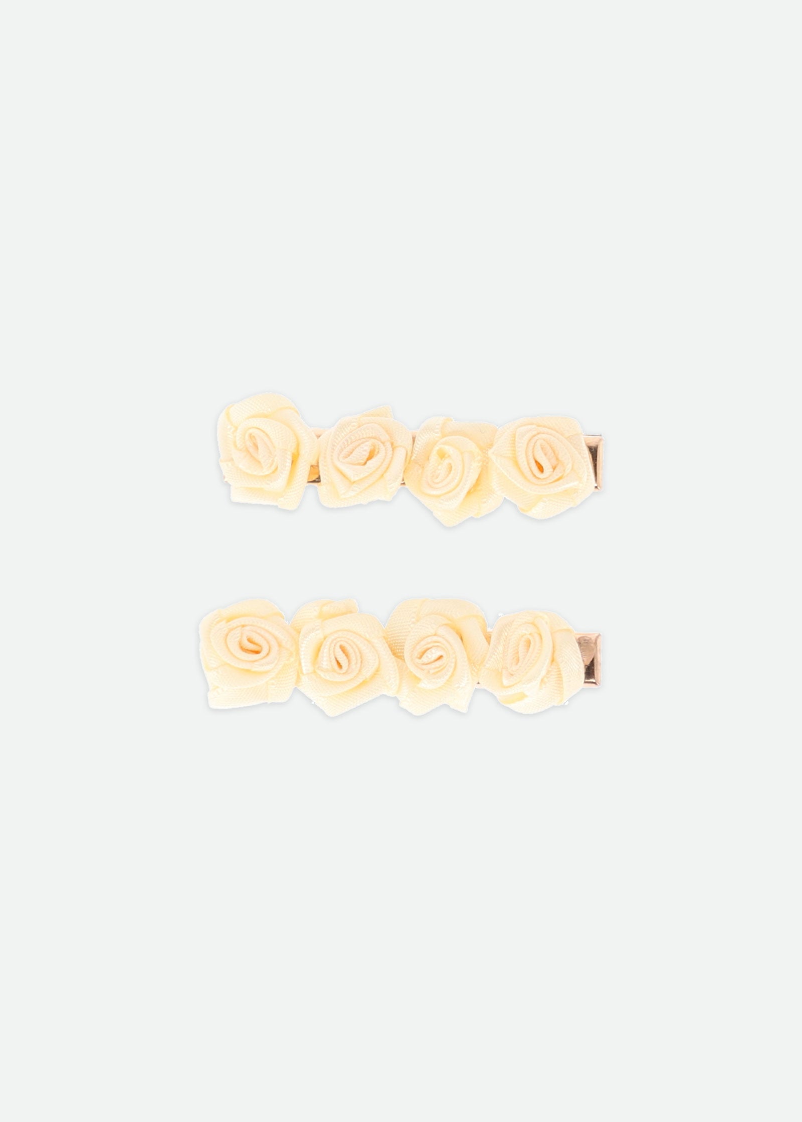 Satin Roses Hair Clip Vanilla