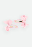 Two Pack Bow Clips Pink