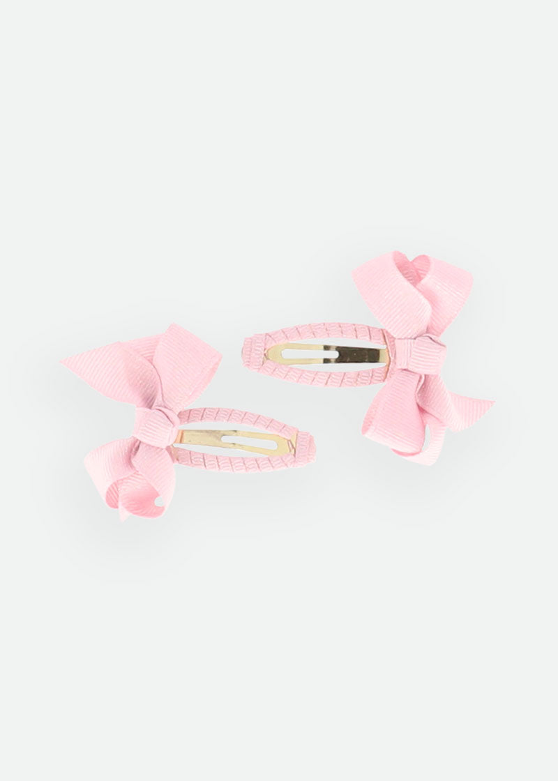 Two Pack Bow Clips Pink