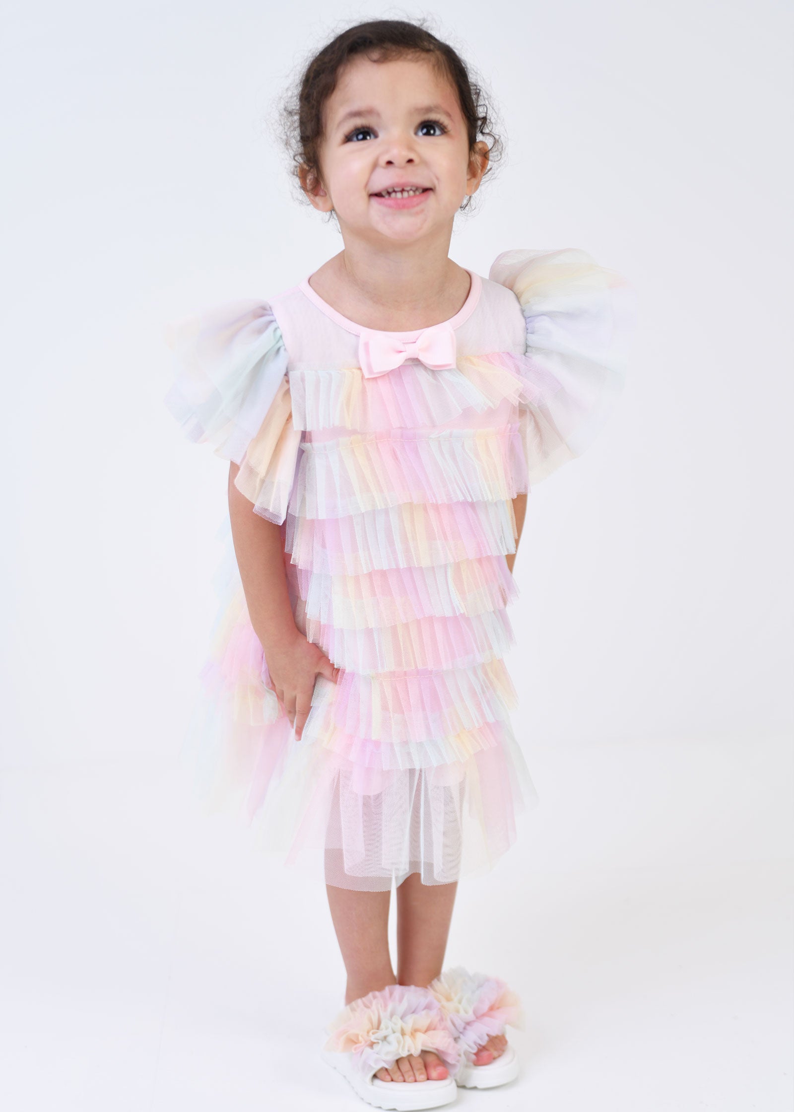 Waterfall Baby Dress Rainbow