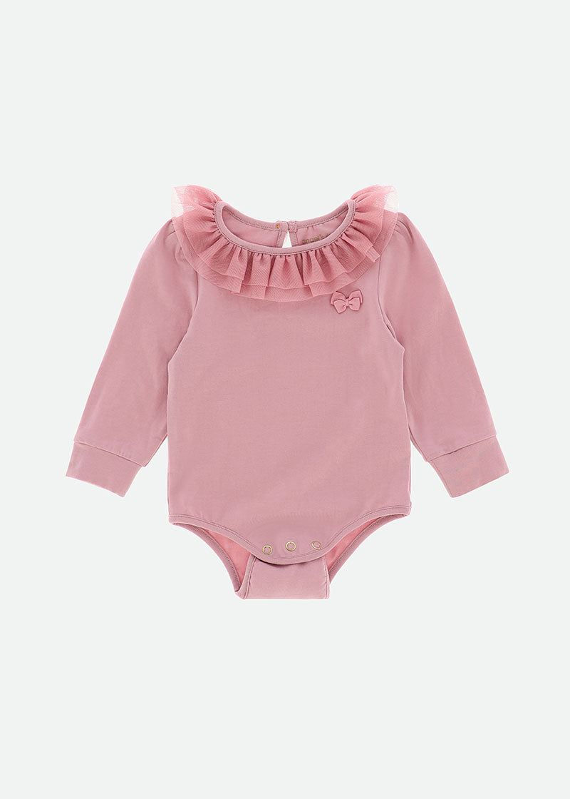 Cutie L/S Babygrow Tea Rose