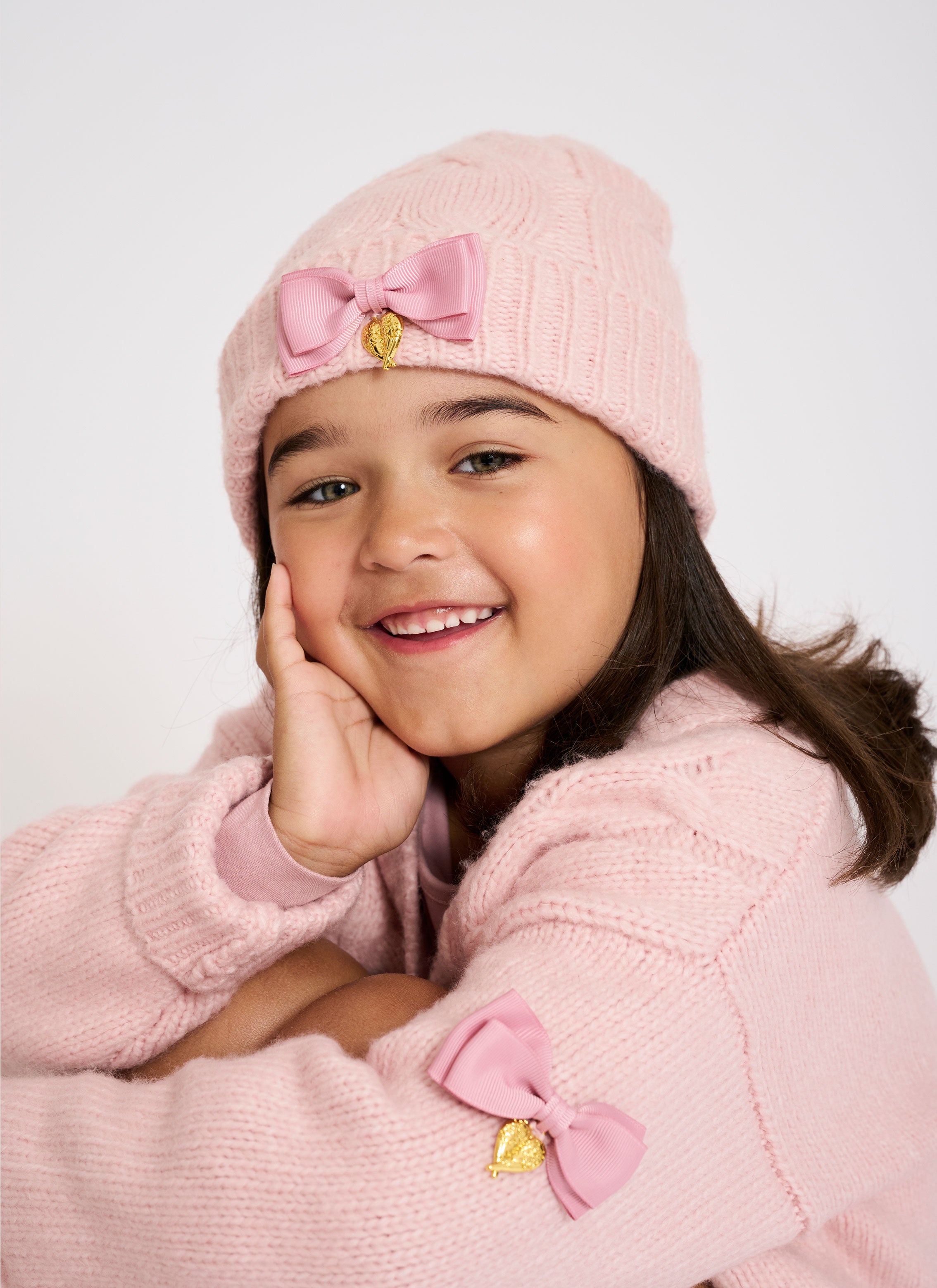 Echo Cable Hat Pink
