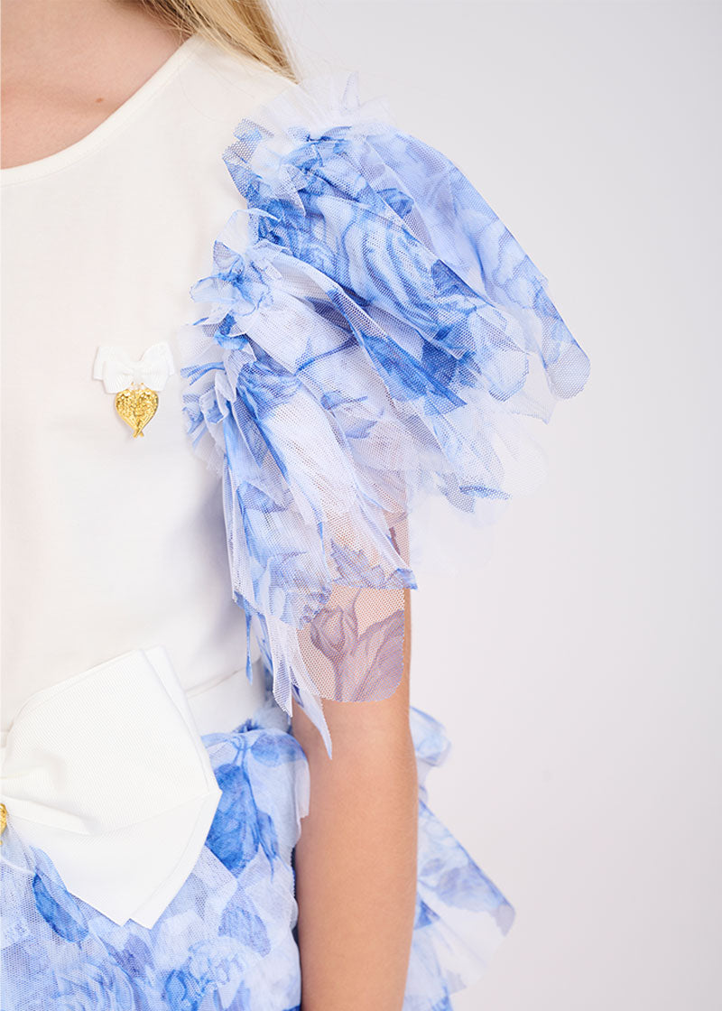 Loretta Blue Flower Top Snowdrop