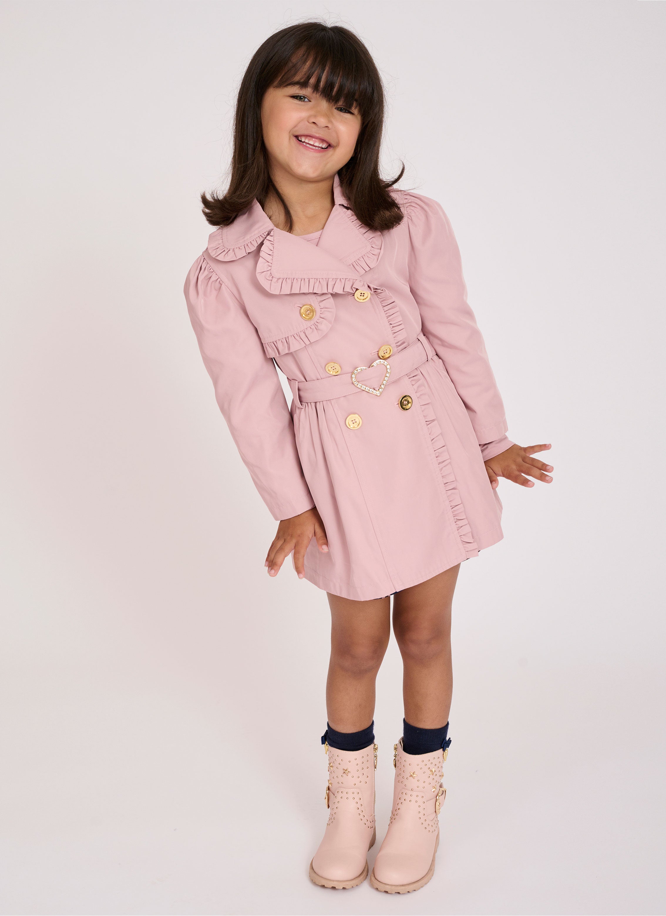 Perdey Trench Coat Tea Rose