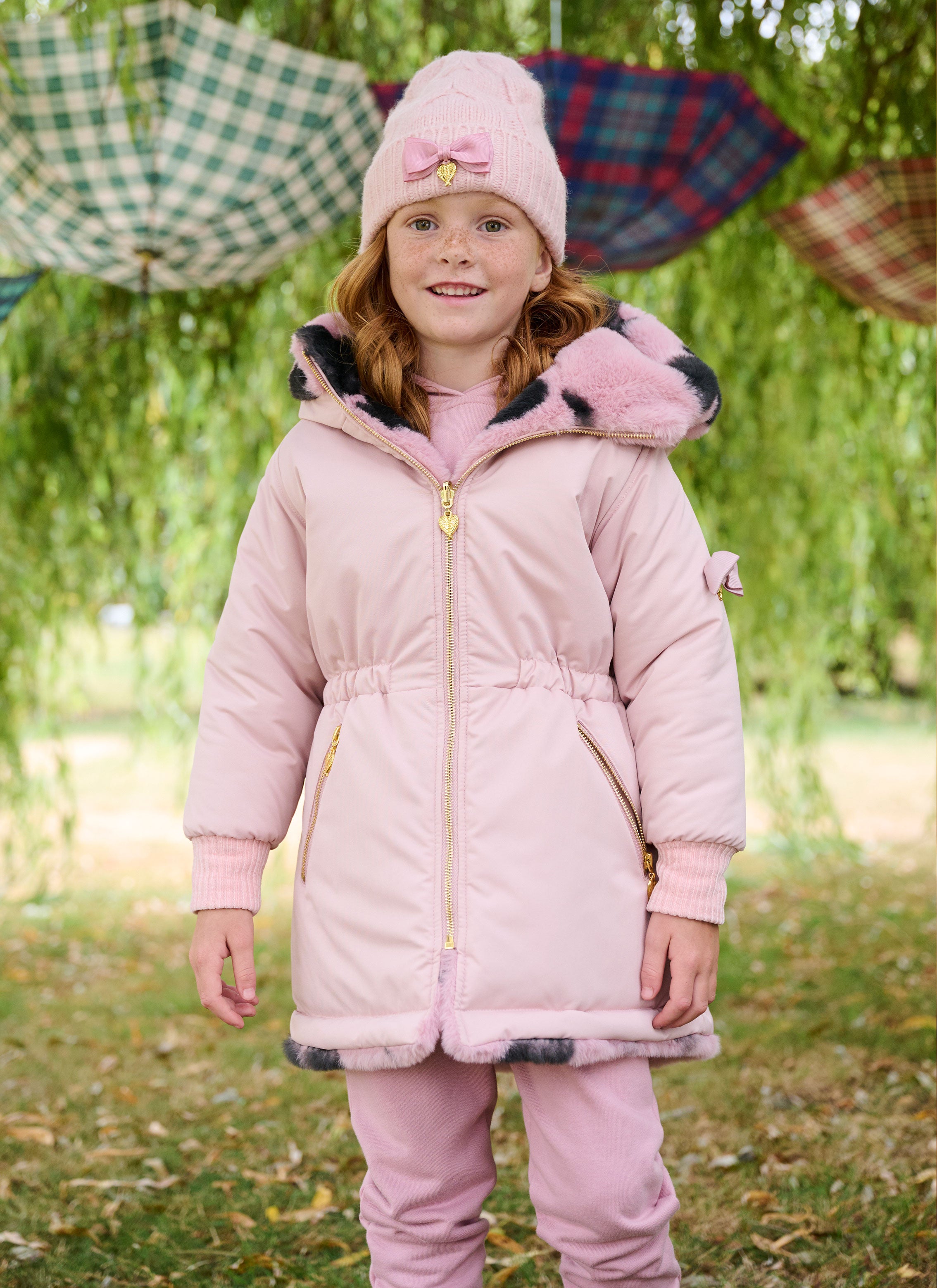 Roxy Reversible Coat Tea Rose