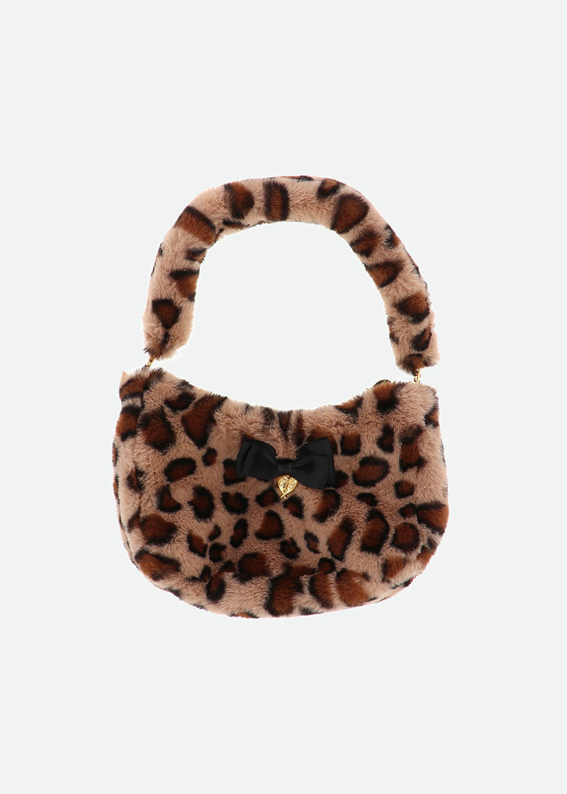 Simone Faux Fur Bag Leopard