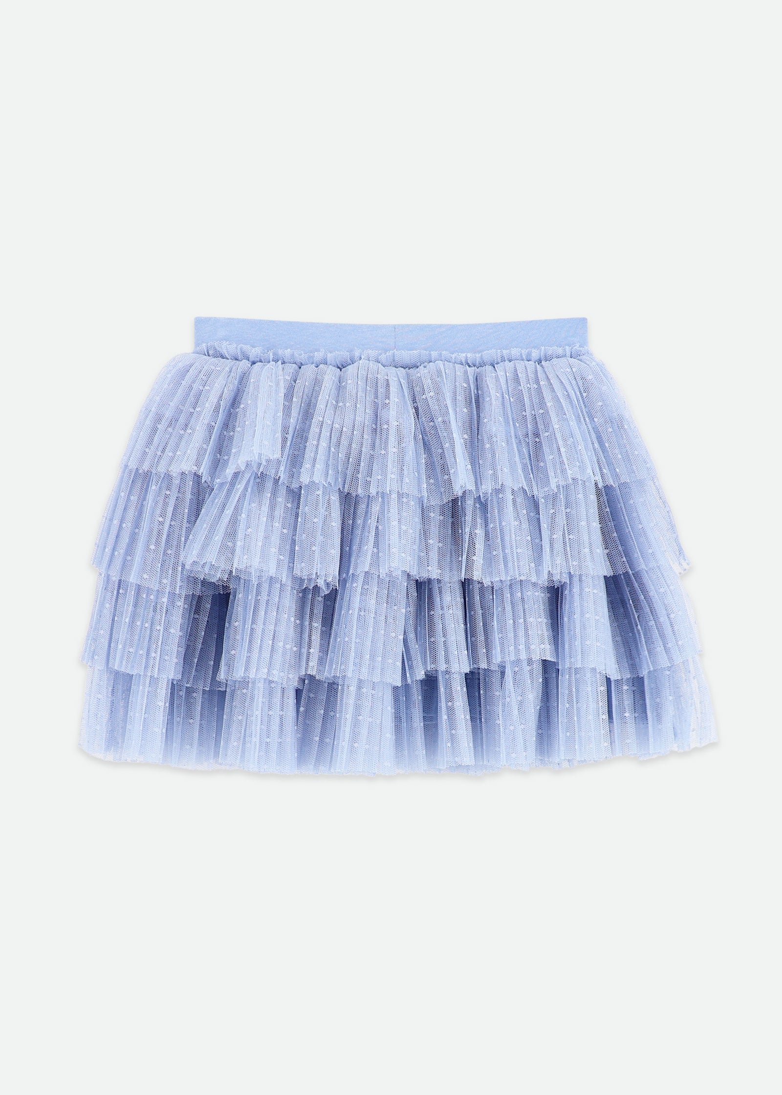 Abbie Pleat & Dot Skirt Lavender Blue