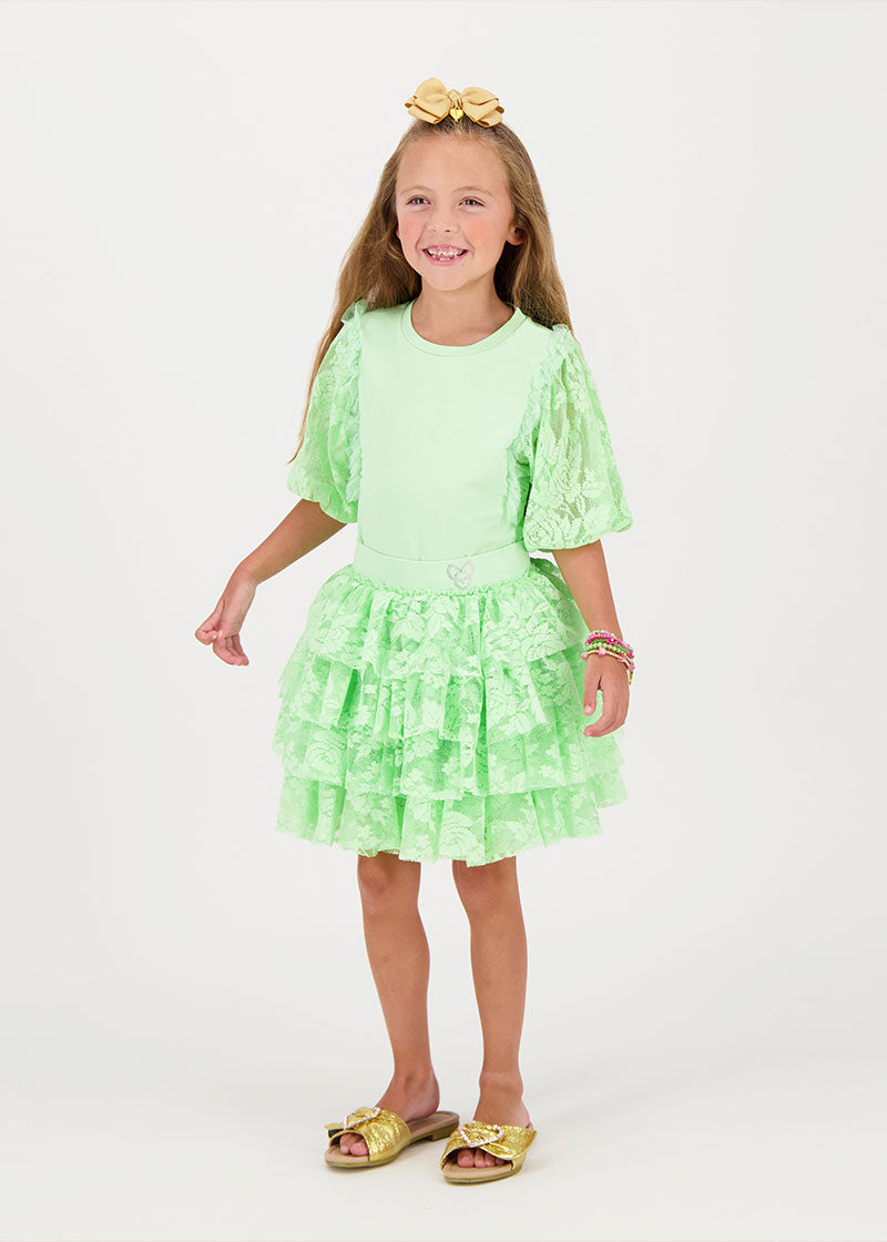 Abbie Lace Skirt Green