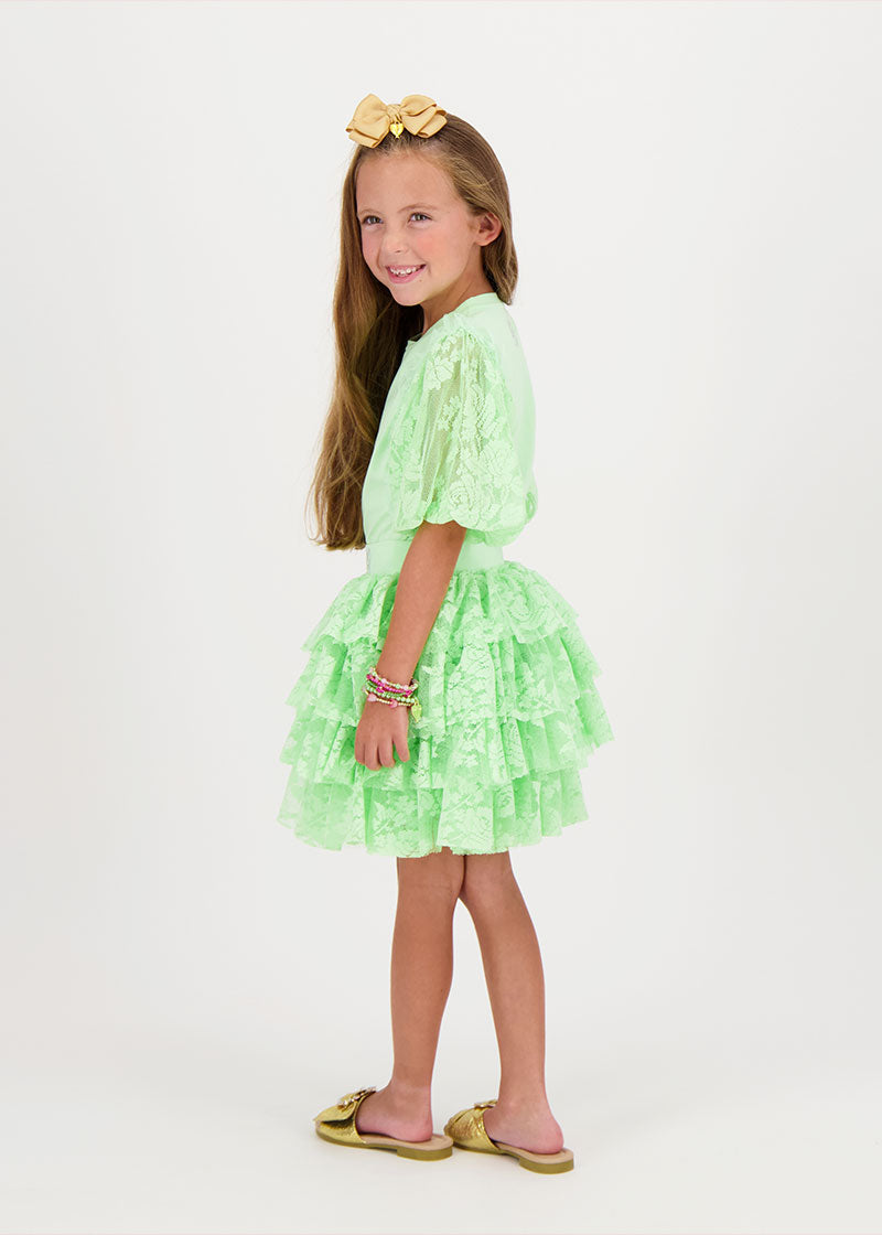 Abbie Lace Skirt Green