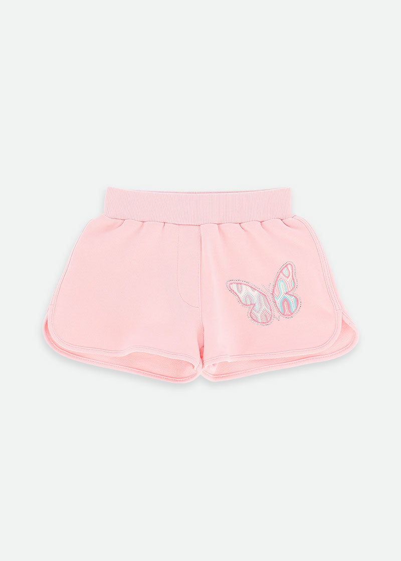 Adriana Butterfly Shorts Pale Pink