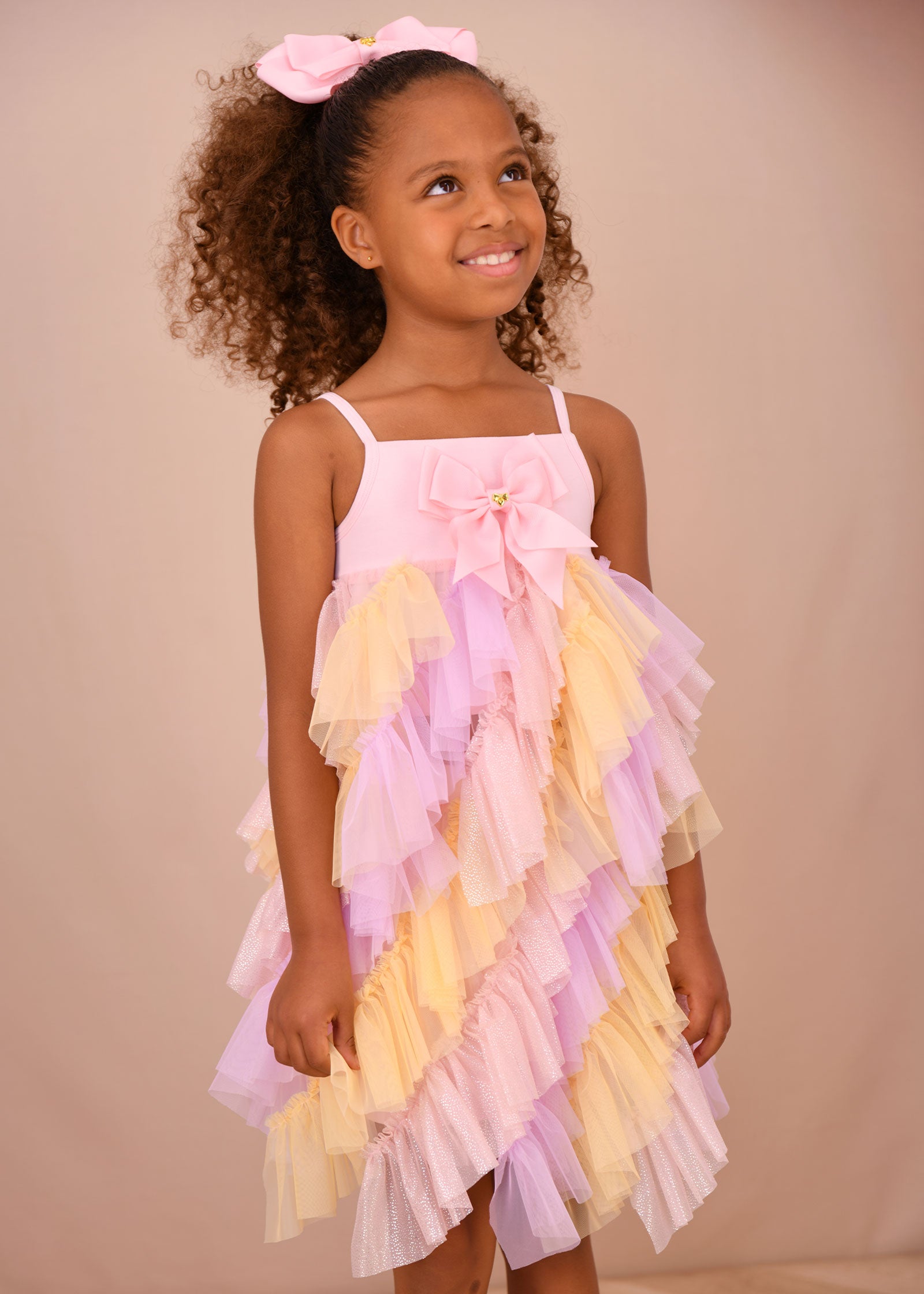 Adva Multi Colour Tulle Skirt Pink/Multi