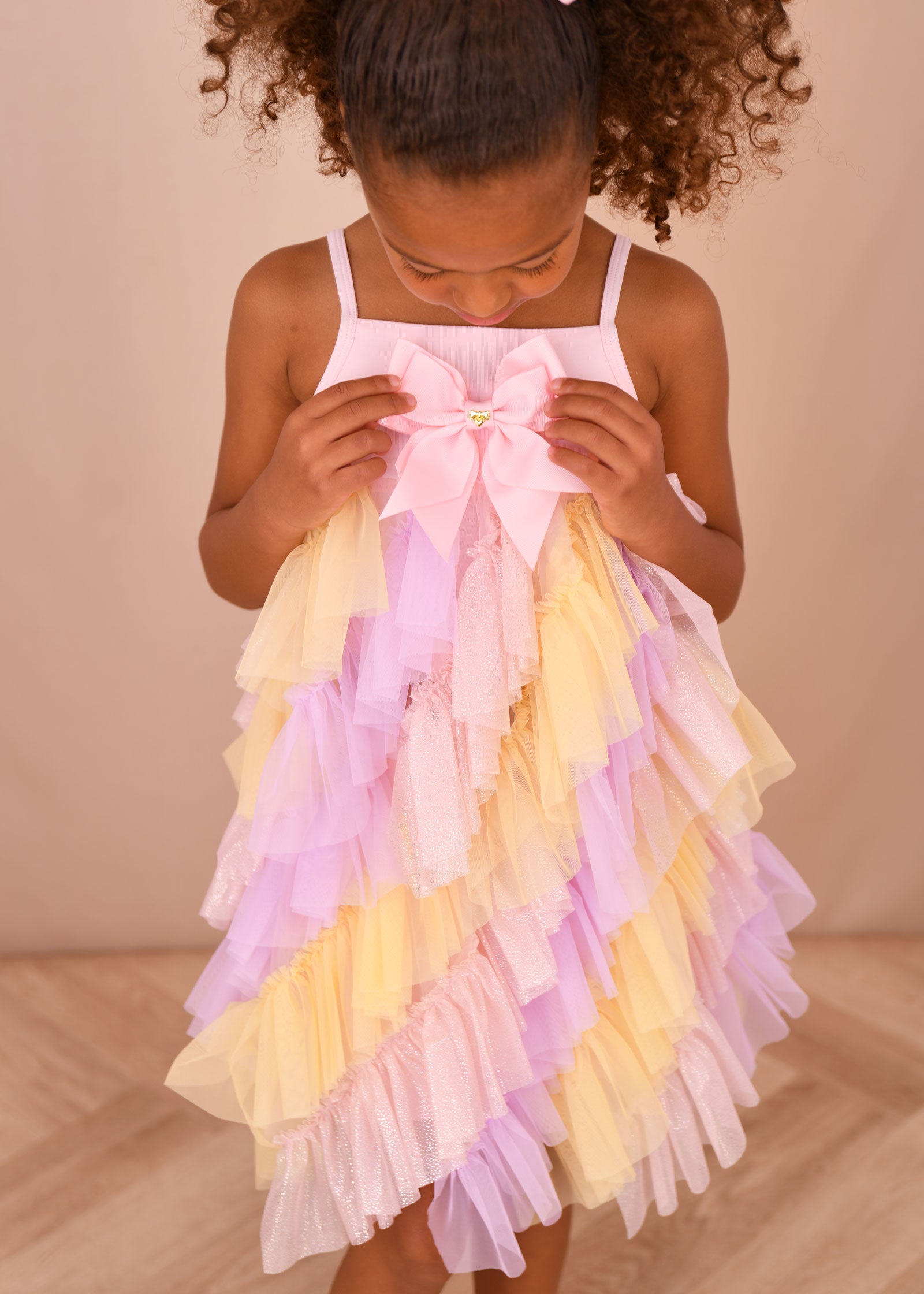 Adva Multi Colour Tulle Top Pink/Multi