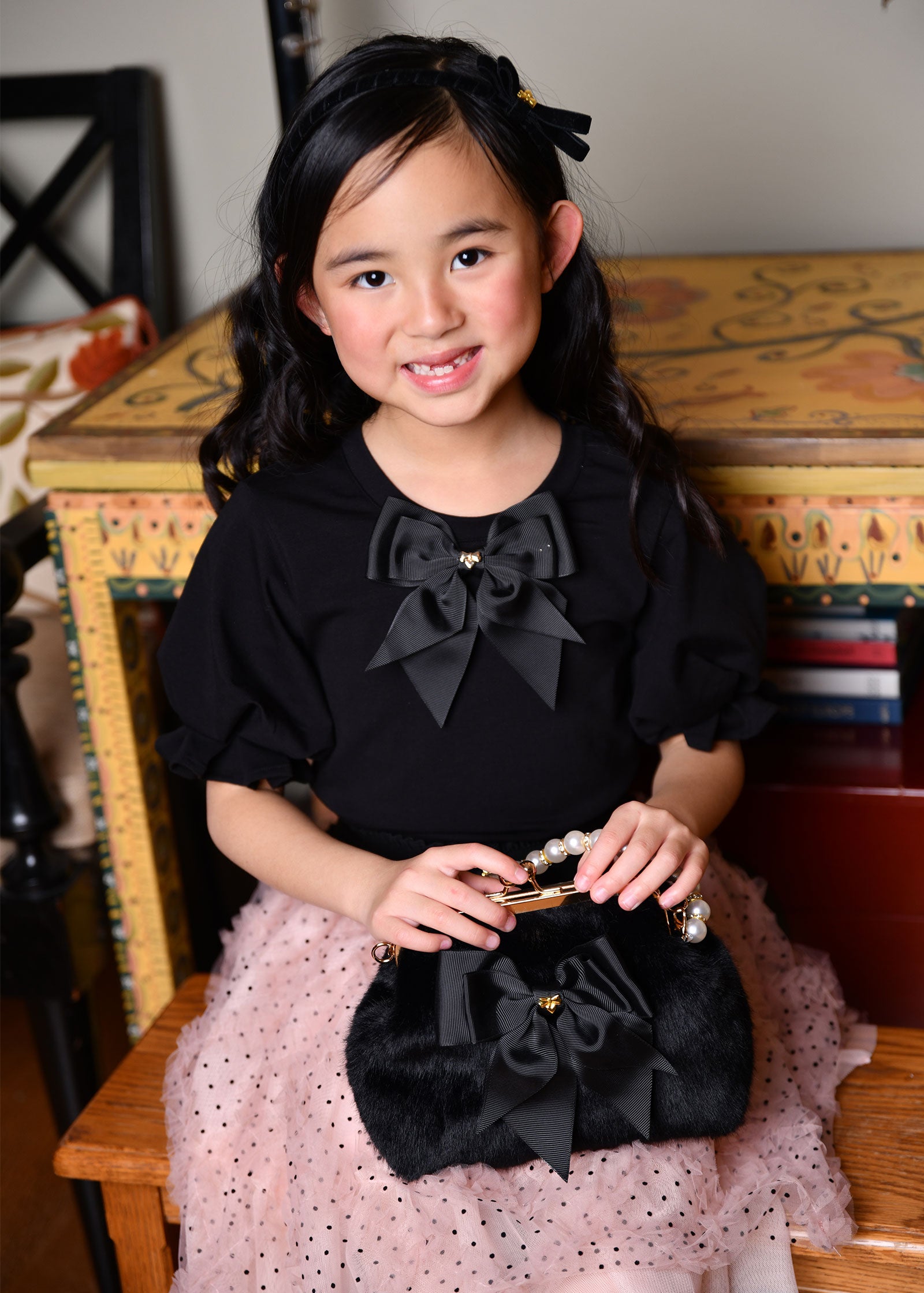 Aira Pleated Sleeve Top Black