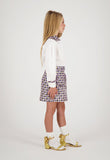 Aleta Houndstooth Skirt Lilac