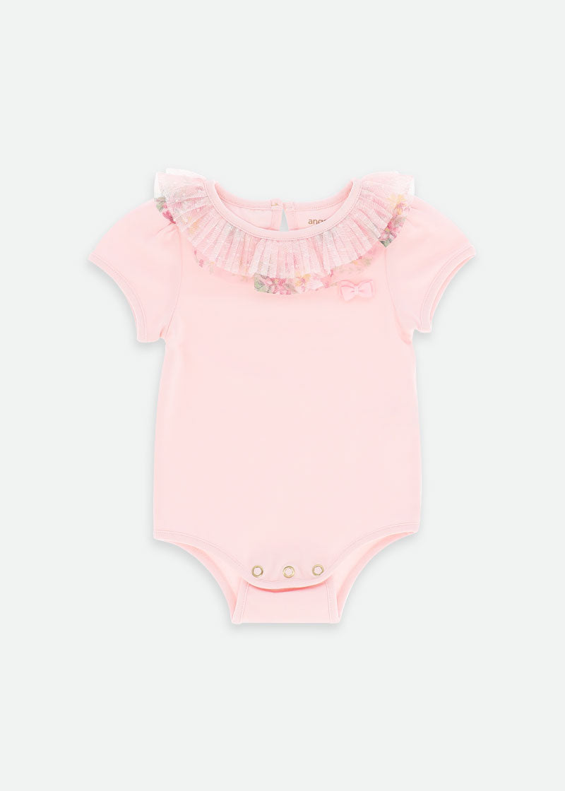 Alexis Floral Mix Babygrow Pale Pink