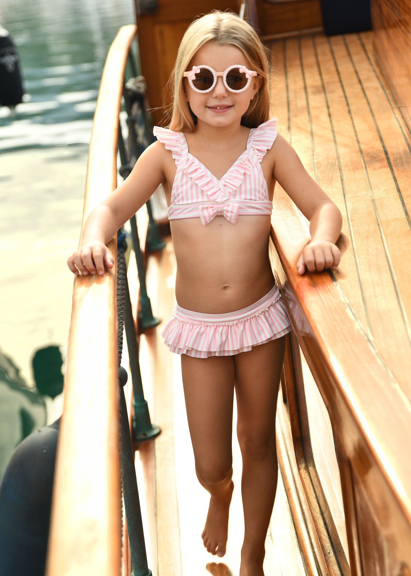 Algarve Striped Bikini Pink