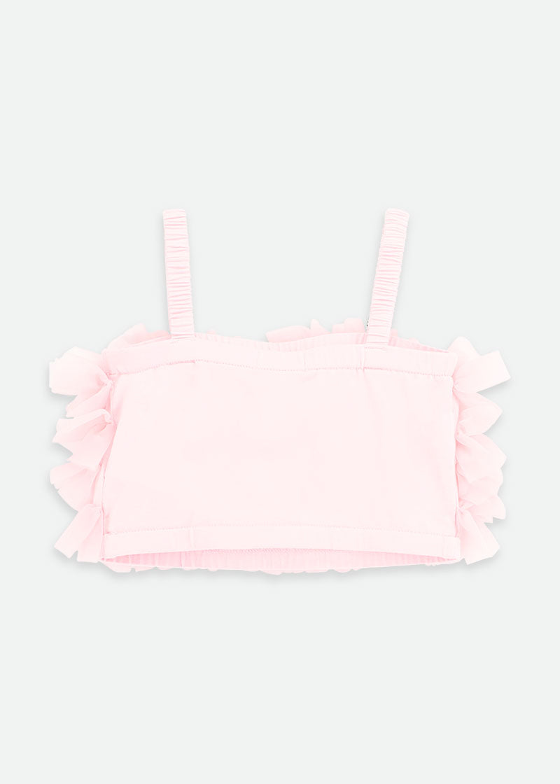 Aliki Tulle Ruffle Top Fairy Pink