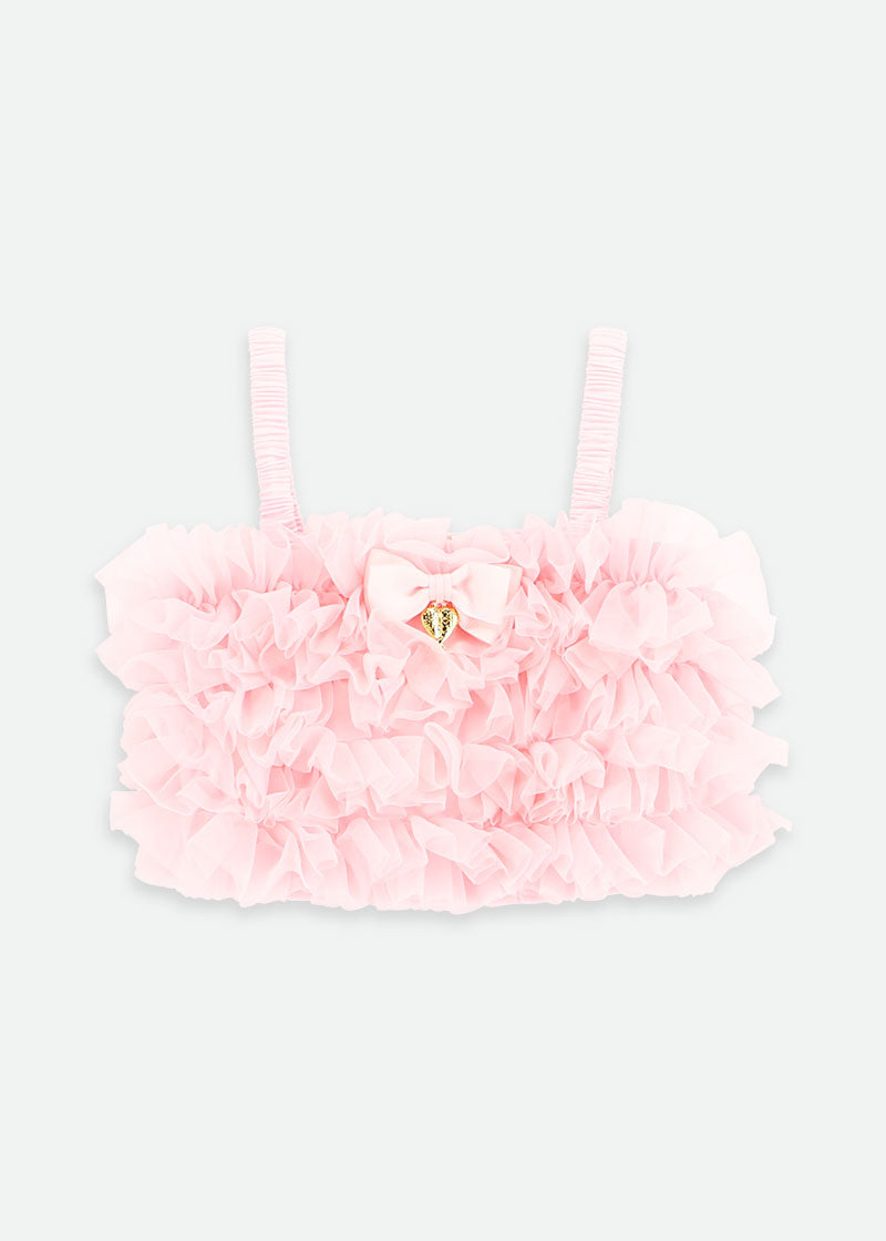 Aliki Tulle Ruffle Top Fairy Pink