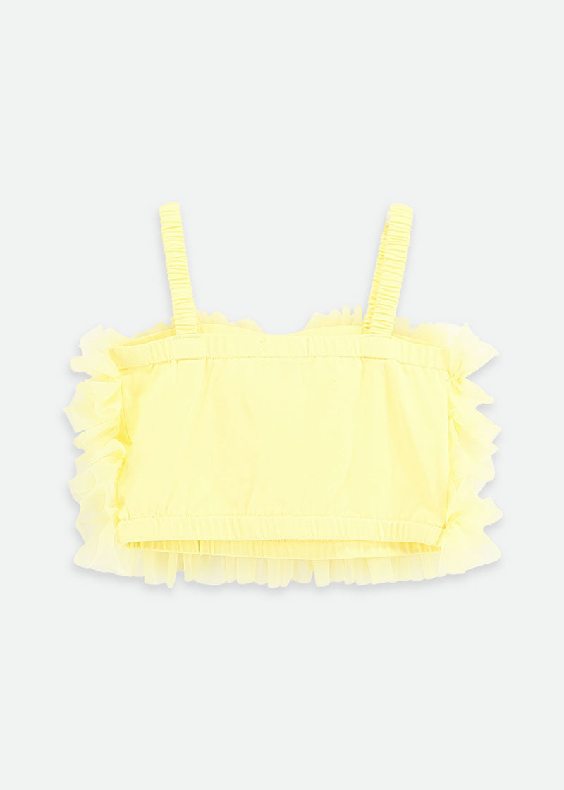 Aliki Tulle Ruffle Top Sherbert