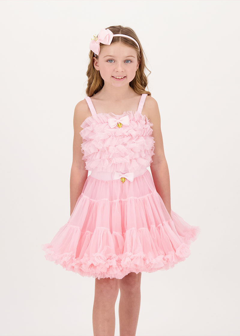 Aliki Tulle Ruffle Top Fairy Pink