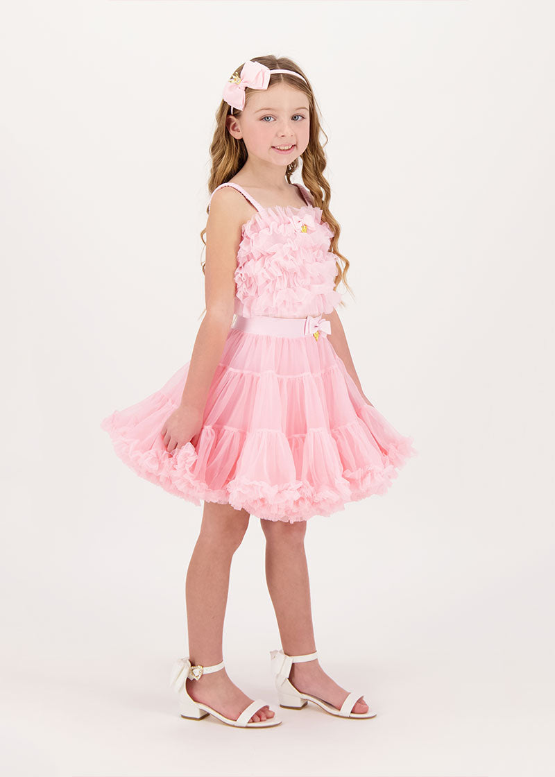 Aliki Tulle Ruffle Top Fairy Pink