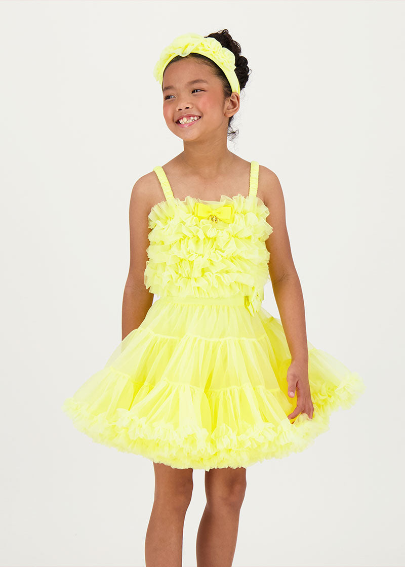 Aliki Tulle Ruffle Top Sherbert