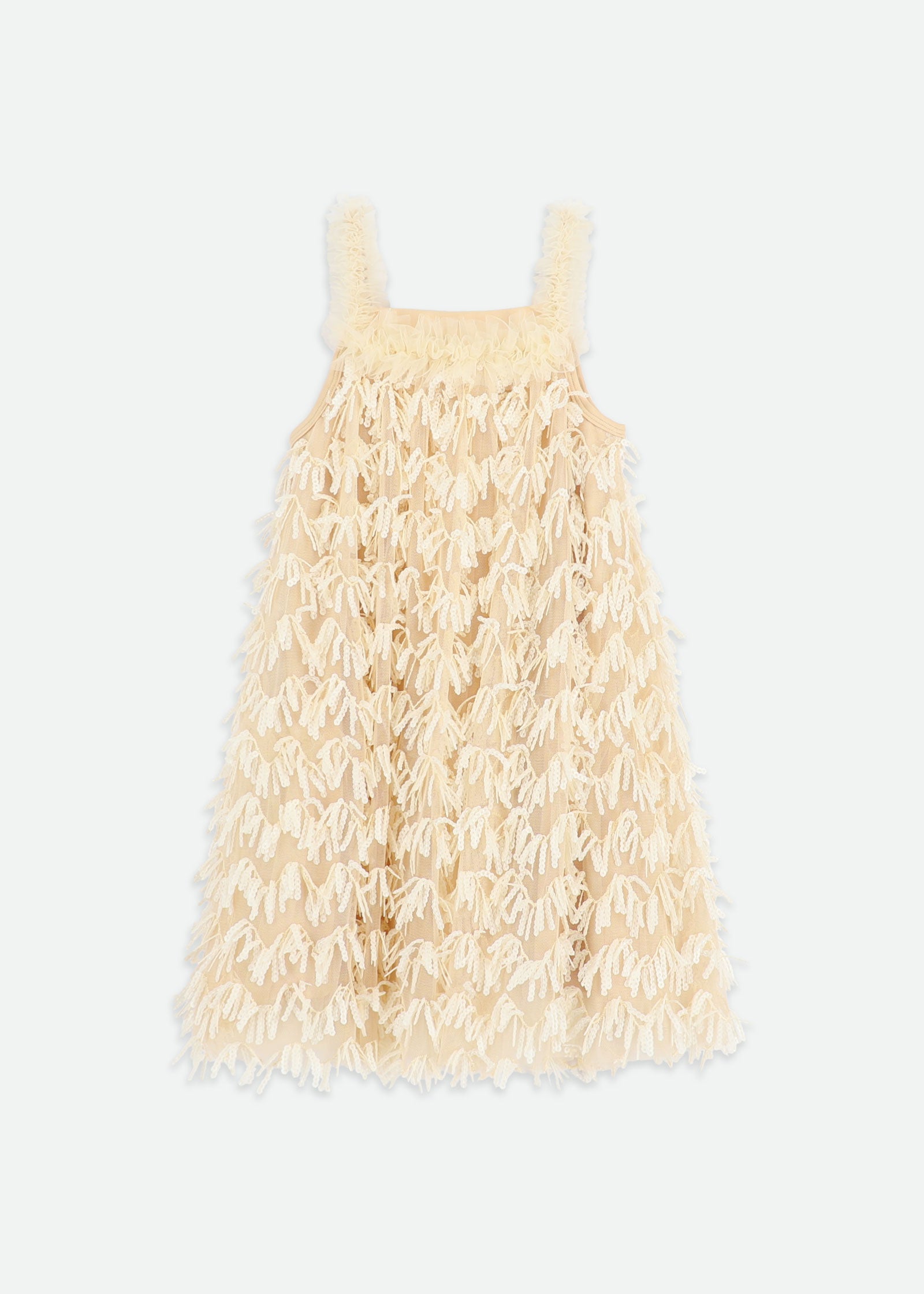 Alison Sequin Strappy Dress Champagne