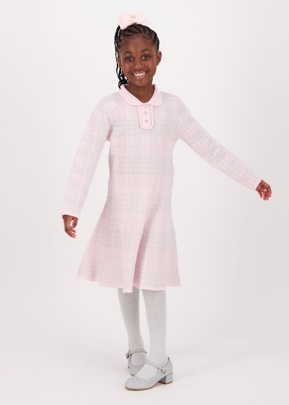 Amina Knitted Dress Fairy Pink