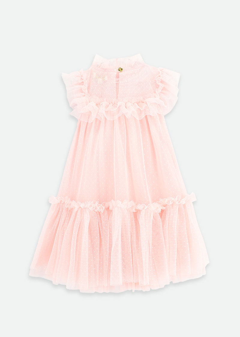 Pink tulle dress girl best sale