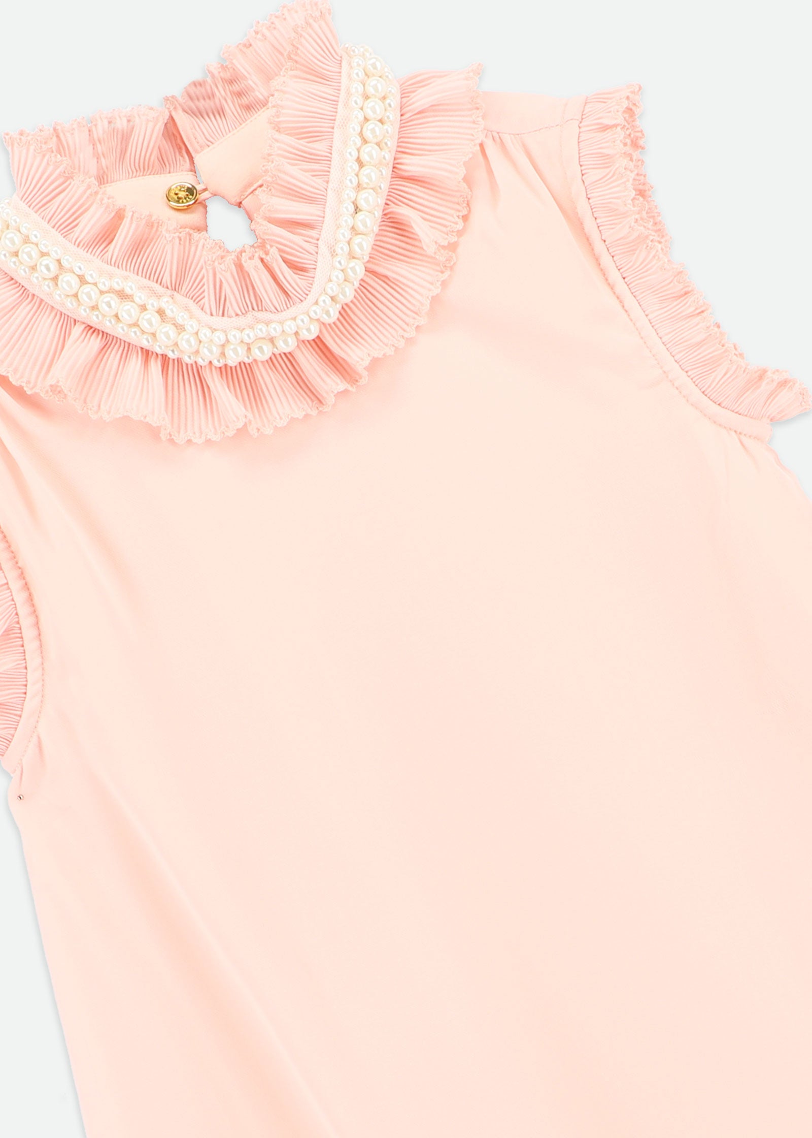 Aphrodite Pearl Collar Dress Peach