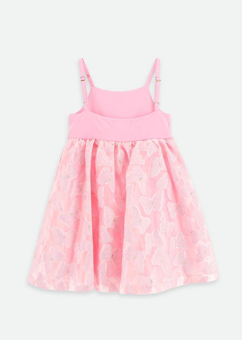 Apollo Butterfly Strappy Dress Rose